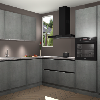 Beton Parelgrijs greeploze keuken Buenos Aires 104967