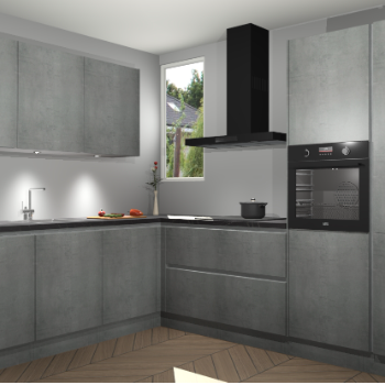 Beton Parelgrijs greeploze keuken Buenos Aires 104982