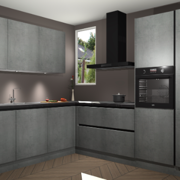 Beton Parelgrijs greeploze keuken Buenos Aires 104985