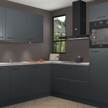 Onyxgrijze keuken Johannesburg 104032