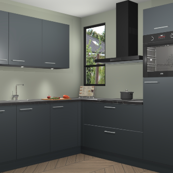 Onyxgrijze keuken Johannesburg 104034