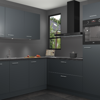 Onyxgrijze keuken Johannesburg 104035