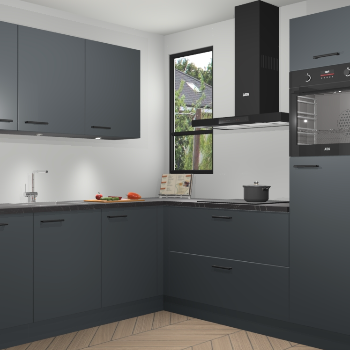 Onyxgrijze keuken Johannesburg 104037