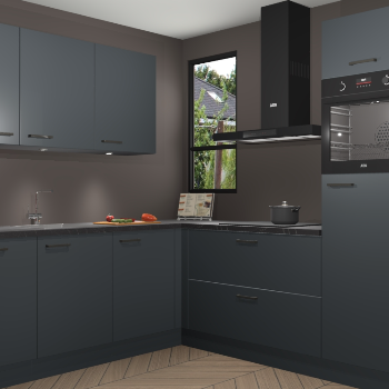 Onyxgrijze keuken Johannesburg 104039