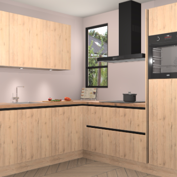 Madera Natuur greeploze keuken Johannesburg 104046