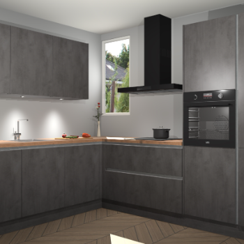 Beton Antraciet greeploze keuken Buenos Aires 105018