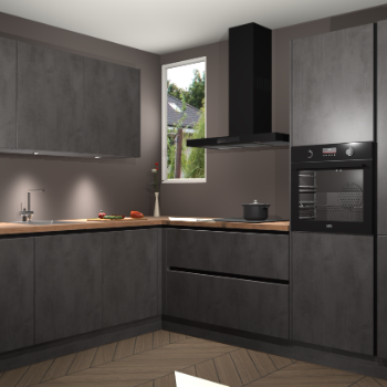 Beton Antraciet greeploze keuken Buenos Aires 105021