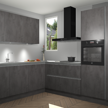 Beton Antraciet greeploze keuken Buenos Aires 105030
