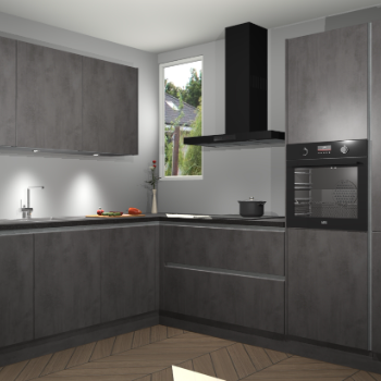 Beton Antraciet greeploze keuken Buenos Aires 105036