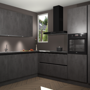 Beton Antraciet greeploze keuken Buenos Aires 105039