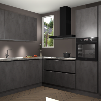 Beton Antraciet greeploze keuken Buenos Aires 105076