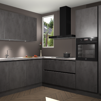 Beton Antraciet greeploze keuken Buenos Aires 105085