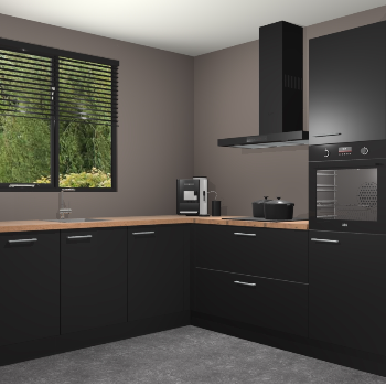 Zwarte keuken Porto 104105