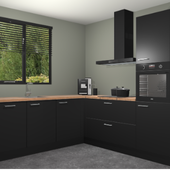 Zwarte keuken Porto 104106