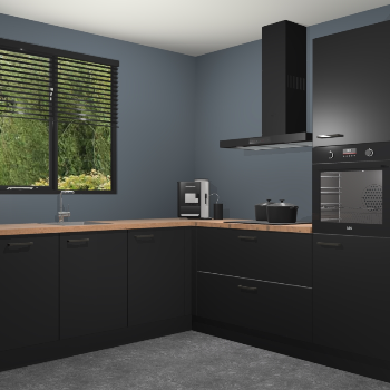 Zwarte keuken Porto 104109