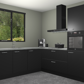 Zwarte keuken Porto 104119