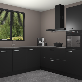 Zwarte keuken Porto 104124