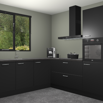 Zwarte keuken Porto 104125