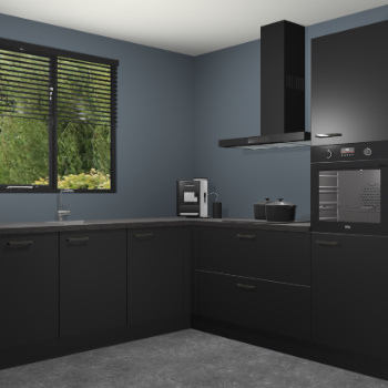 Zwarte keuken Porto 104128