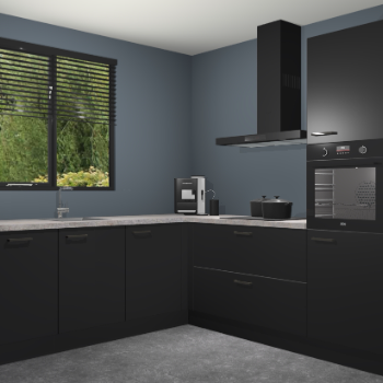 Zwarte keuken Porto 104140