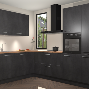 Beton Zwarte keuken Buenos Aires 105096