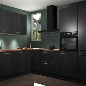 Beton Zwarte keuken Buenos Aires 105097