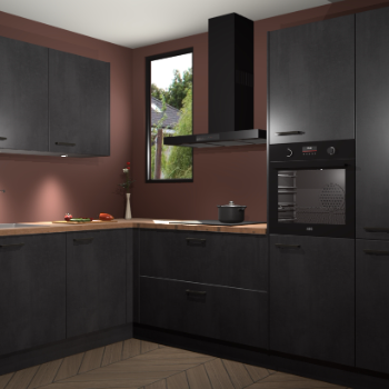 Beton Zwarte keuken Buenos Aires 105100