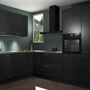 Beton Zwarte keuken Buenos Aires 105110