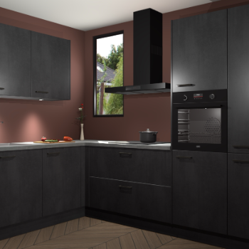 Beton Zwarte keuken Buenos Aires 105113