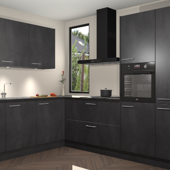 Beton Zwarte keuken Buenos Aires 105180