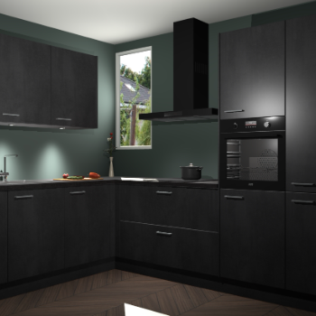 Beton Zwarte keuken Buenos Aires 105181