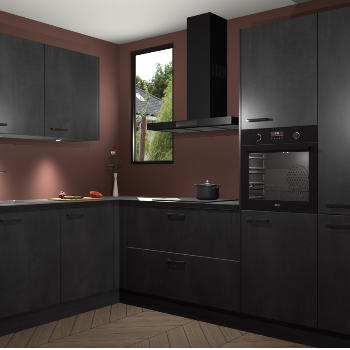 Beton Zwarte keuken Buenos Aires 105184