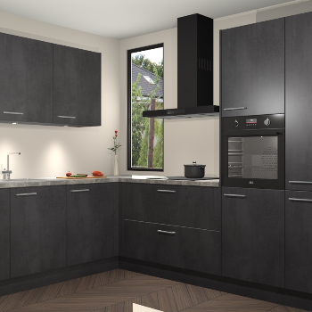 Beton Zwarte keuken Buenos Aires 105204