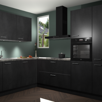 Beton Zwarte keuken Buenos Aires 105205