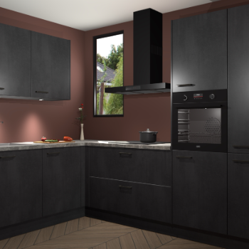 Beton Zwarte keuken Buenos Aires 105208