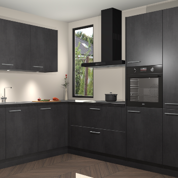 Beton Zwarte keuken Buenos Aires 105229