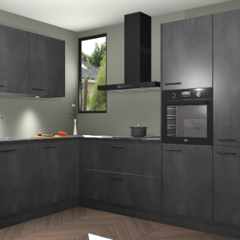 Beton Zwarte keuken Buenos Aires 105232