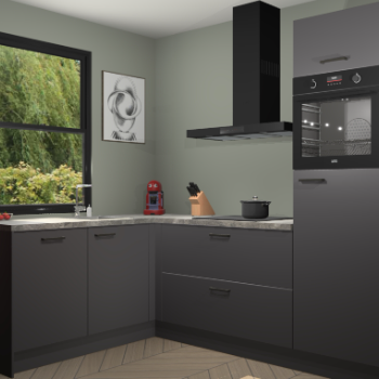 Onyxgrijze keuken Kinshasa 21952