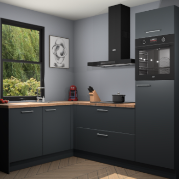 Onyxgrijze keuken Kinshasa 103177