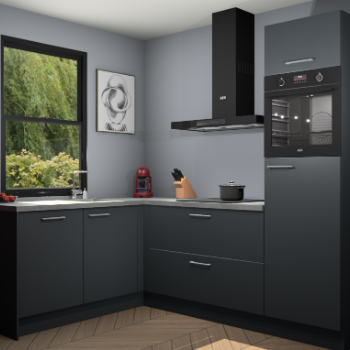 Onyxgrijze keuken Kinshasa 103183