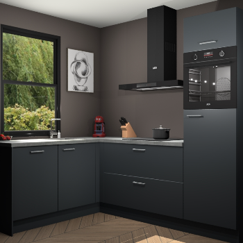 Onyxgrijze keuken Kinshasa 103184