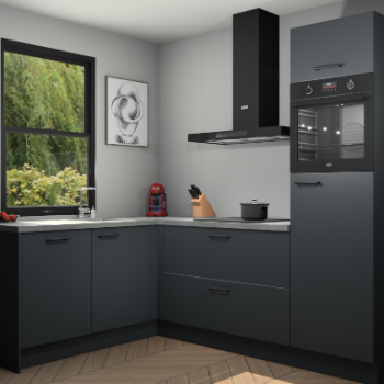 Onyxgrijze keuken Kinshasa 103186