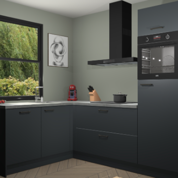 Onyxgrijze keuken Kinshasa 103187