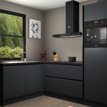 Onyxgrijze greeploze keuken Kinshasa 103194