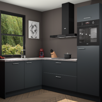 Onyxgrijze keuken Kinshasa 103248