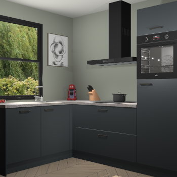 Onyxgrijze keuken Kinshasa 103251