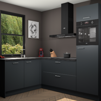 Onyxgrijze keuken Kinshasa 103254