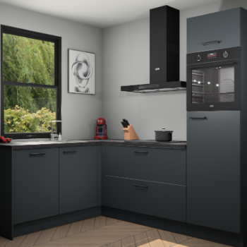 Onyxgrijze keuken Kinshasa 103256