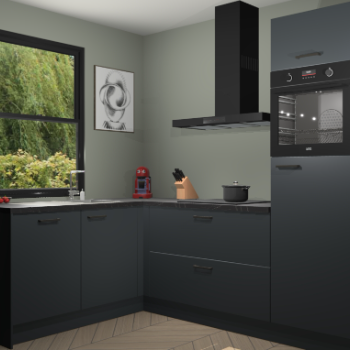 Onyxgrijze keuken Kinshasa 103257