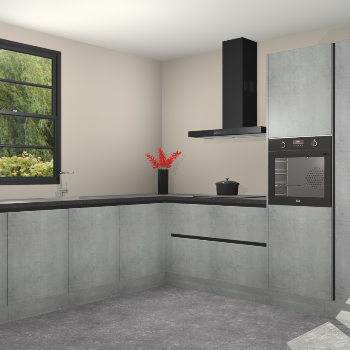 Beton Parelgrijs greeploze keuken Porto 104563